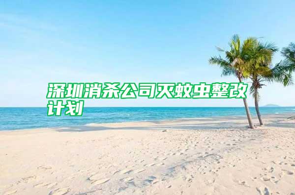 深圳消殺公司滅蚊蟲整改計(jì)劃