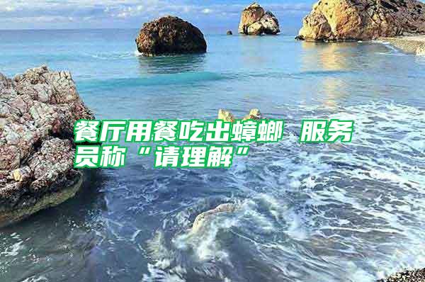 餐廳用餐吃出蟑螂 服務(wù)員稱“請理解”