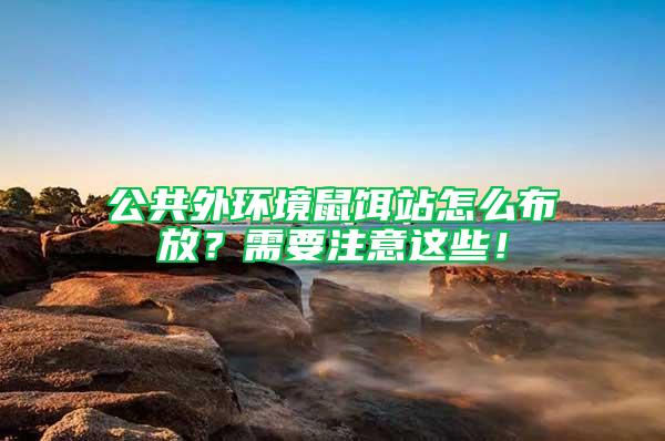 公共外環(huán)境鼠餌站怎么布放？需要注意這些！