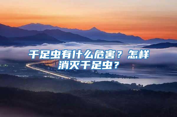千足蟲(chóng)有什么危害？怎樣消滅千足蟲(chóng)？