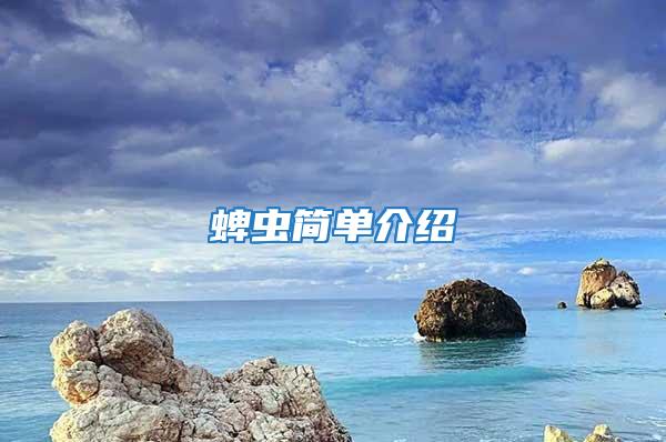 蜱蟲(chóng)簡(jiǎn)單介紹