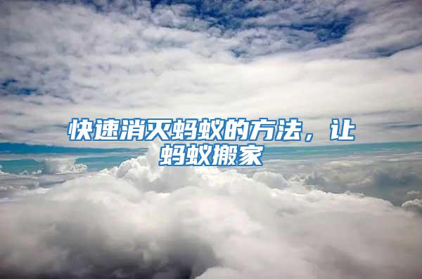 快速消滅螞蟻的方法，讓螞蟻搬家
