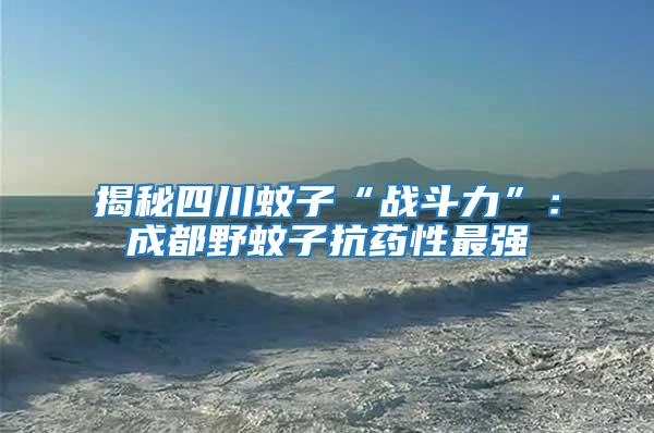揭秘四川蚊子“戰斗力”：成都野蚊子抗藥性最強