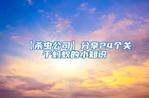 【殺蟲公司】分享24個關(guān)于螞蟻的小知識