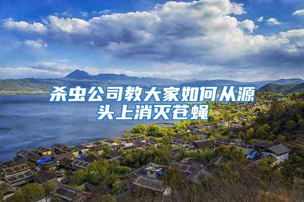 殺蟲(chóng)公司教大家如何從源頭上消滅蒼蠅