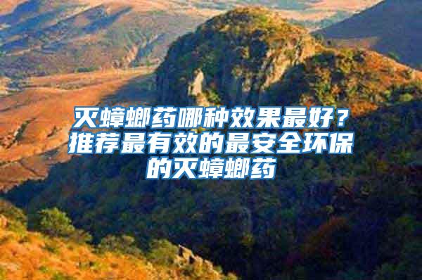 滅蟑螂藥哪種效果最好？推薦最有效的最安全環保的滅蟑螂藥