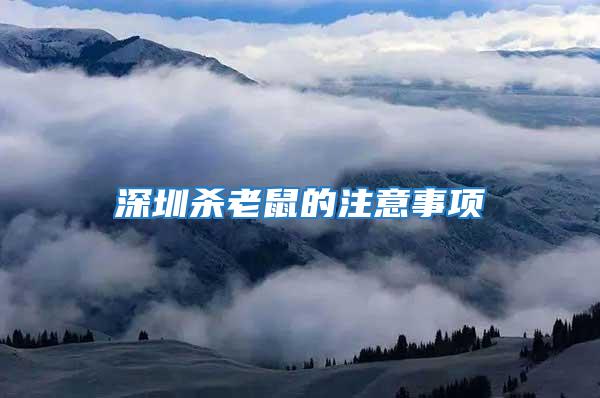深圳殺老鼠的注意事項(xiàng)