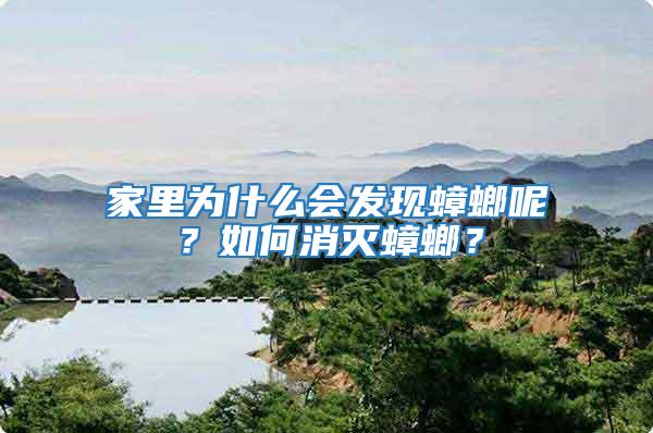 家里為什么會發(fā)現(xiàn)蟑螂呢？如何消滅蟑螂？