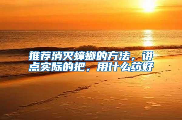 推薦消滅蟑螂的方法，講點(diǎn)實(shí)際的把，用什么藥好