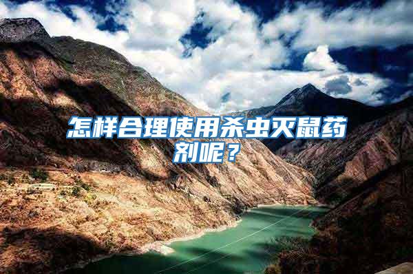 怎樣合理使用殺蟲滅鼠藥劑呢？