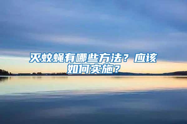 滅蚊蠅有哪些方法？應(yīng)該如何實(shí)施？