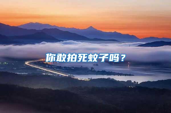 你敢拍死蚊子嗎？