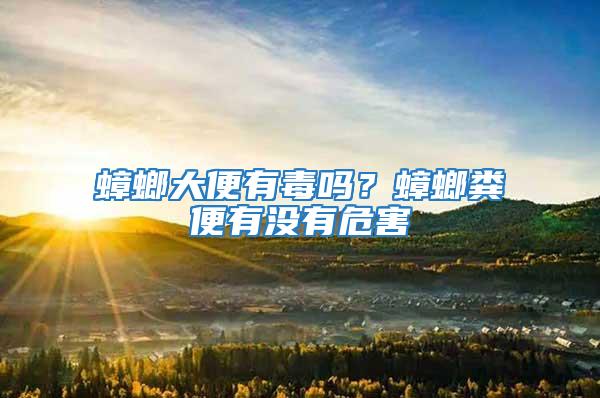 蟑螂大便有毒嗎？蟑螂糞便有沒(méi)有危害