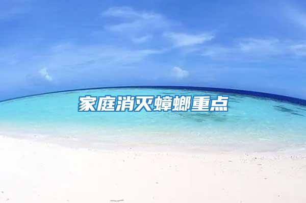 家庭消滅蟑螂重點(diǎn)