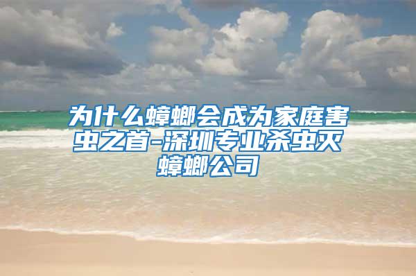 為什么蟑螂會成為家庭害蟲之首-深圳專業(yè)殺蟲滅蟑螂公司