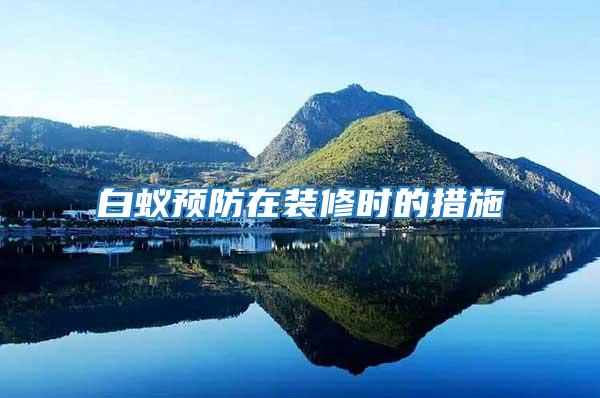 白蟻預防在裝修時的措施