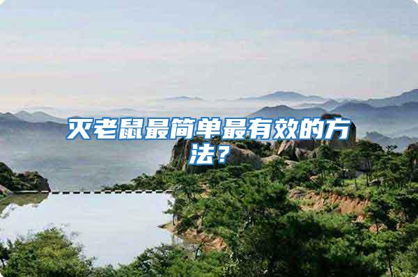 滅老鼠最簡(jiǎn)單最有效的方法？