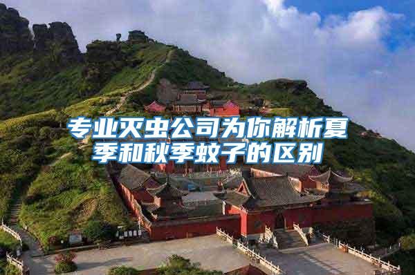 專業滅蟲公司為你解析夏季和秋季蚊子的區別