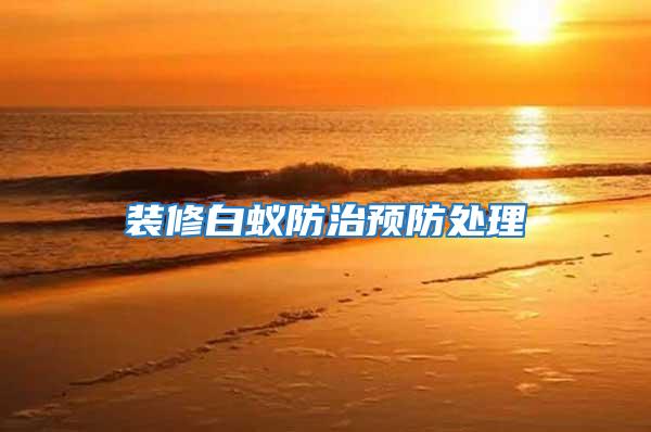 裝修白蟻防治預防處理