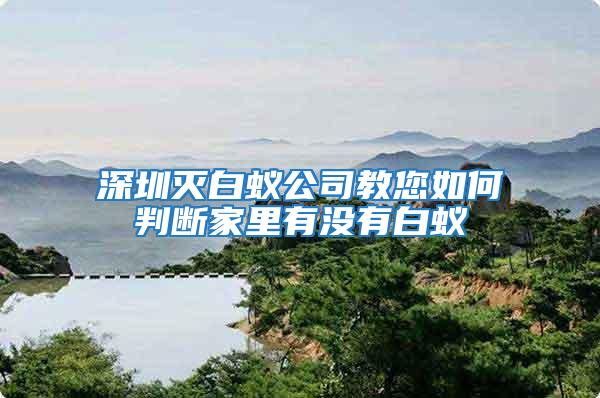 深圳滅白蟻公司教您如何判斷家里有沒(méi)有白蟻