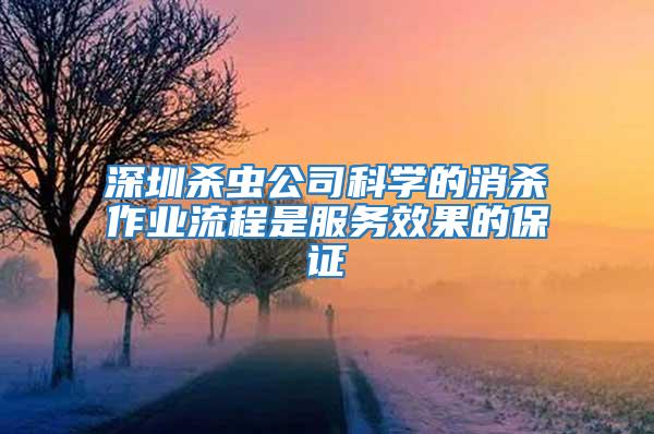深圳殺蟲公司科學的消殺作業(yè)流程是服務效果的保證