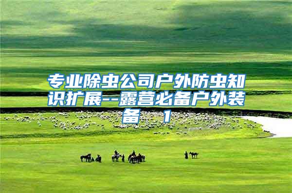 專業(yè)除蟲公司戶外防蟲知識(shí)擴(kuò)展--露營(yíng)必備戶外裝備  1