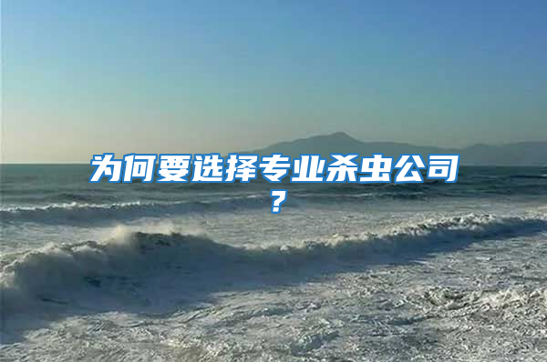 為何要選擇專(zhuān)業(yè)殺蟲(chóng)公司？