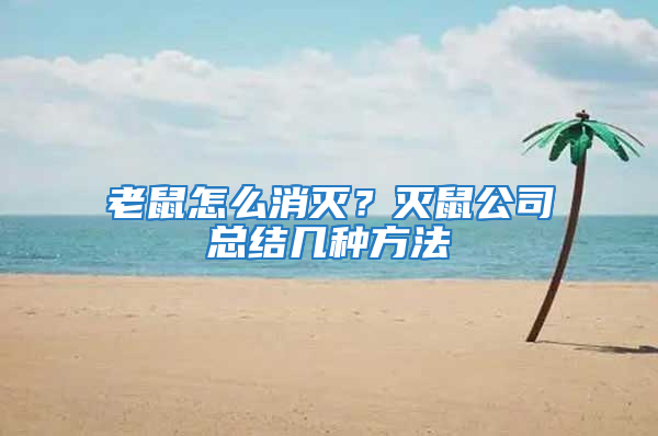 老鼠怎么消滅？滅鼠公司總結幾種方法