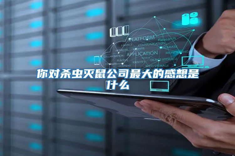 你對(duì)殺蟲(chóng)滅鼠公司最大的感想是什么