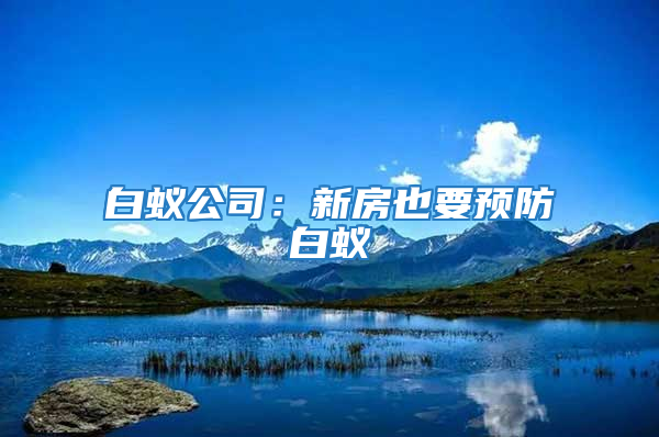 白蟻公司：新房也要預防白蟻