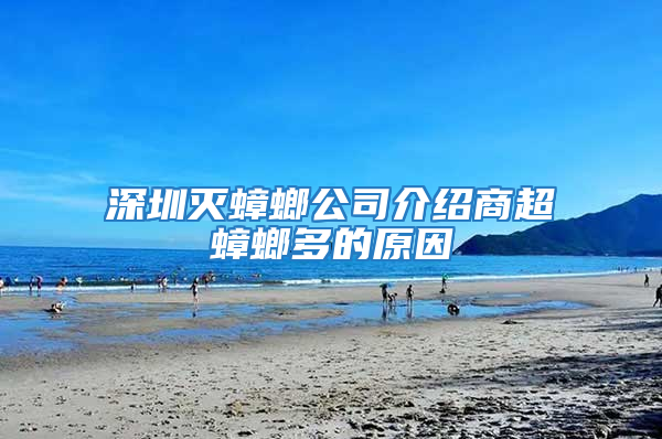 深圳滅蟑螂公司介紹商超蟑螂多的原因